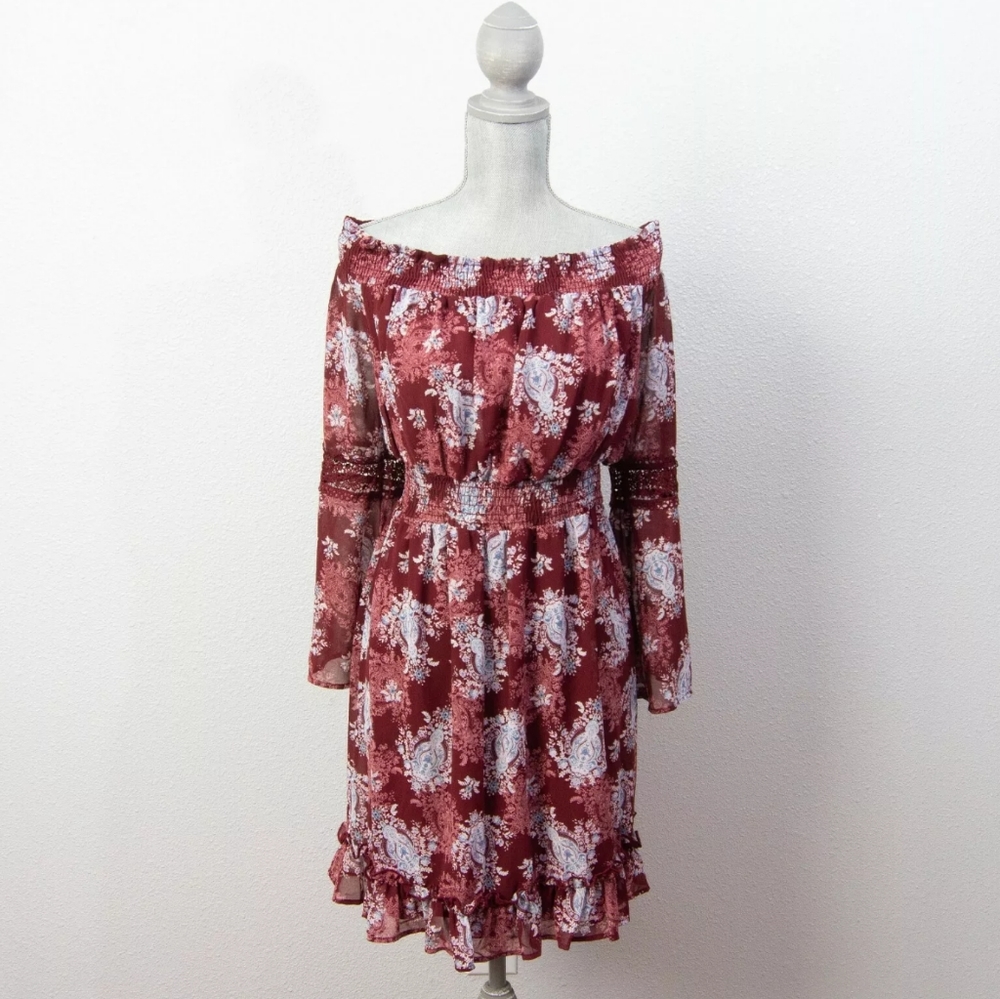 Adam Levine Womens Dress Boho Off the Shoulder